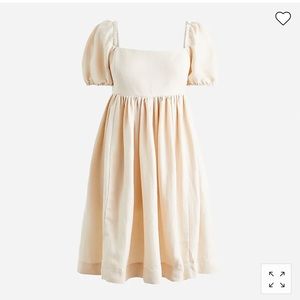 JCrew Puff sleeve linen cupro dress
